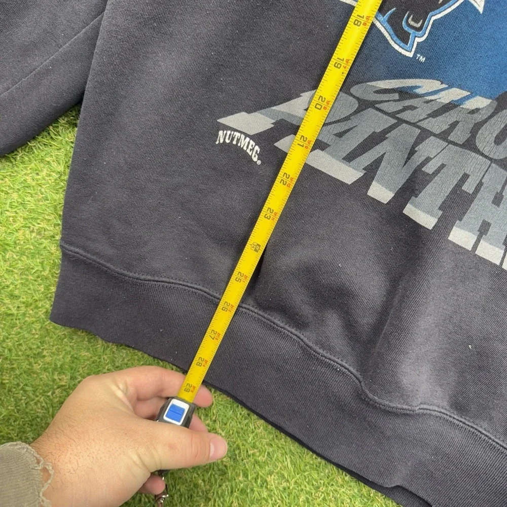 Vintage Carolina Panthers Sweatshirt Mens Large 1993 Nutmeg NFL Crewneck 90s